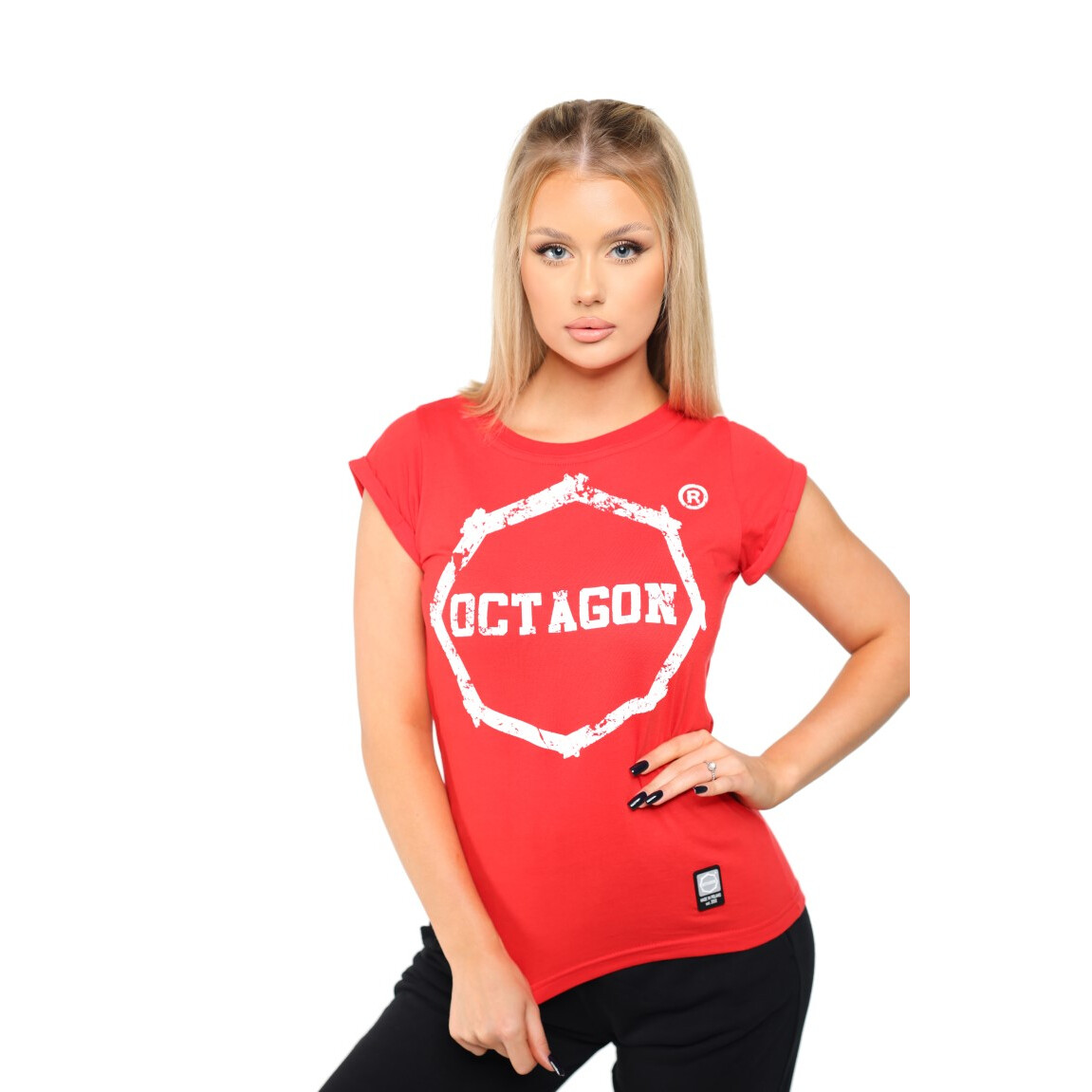 Tričko dámske Octagon Logo Smash - červené, M