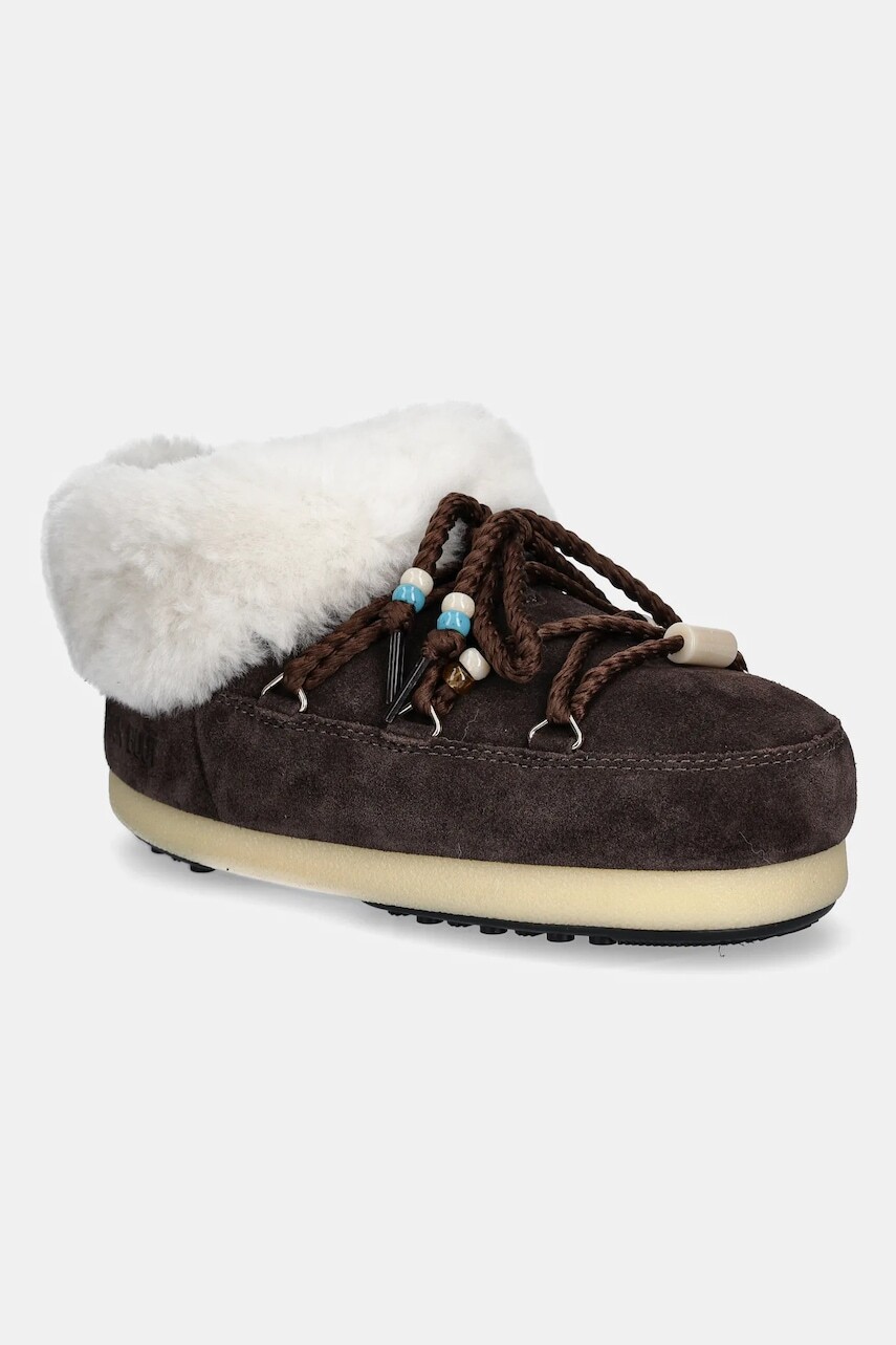 Semišové snehule Moon Boot MB EVX MULE SUEDE BEADS