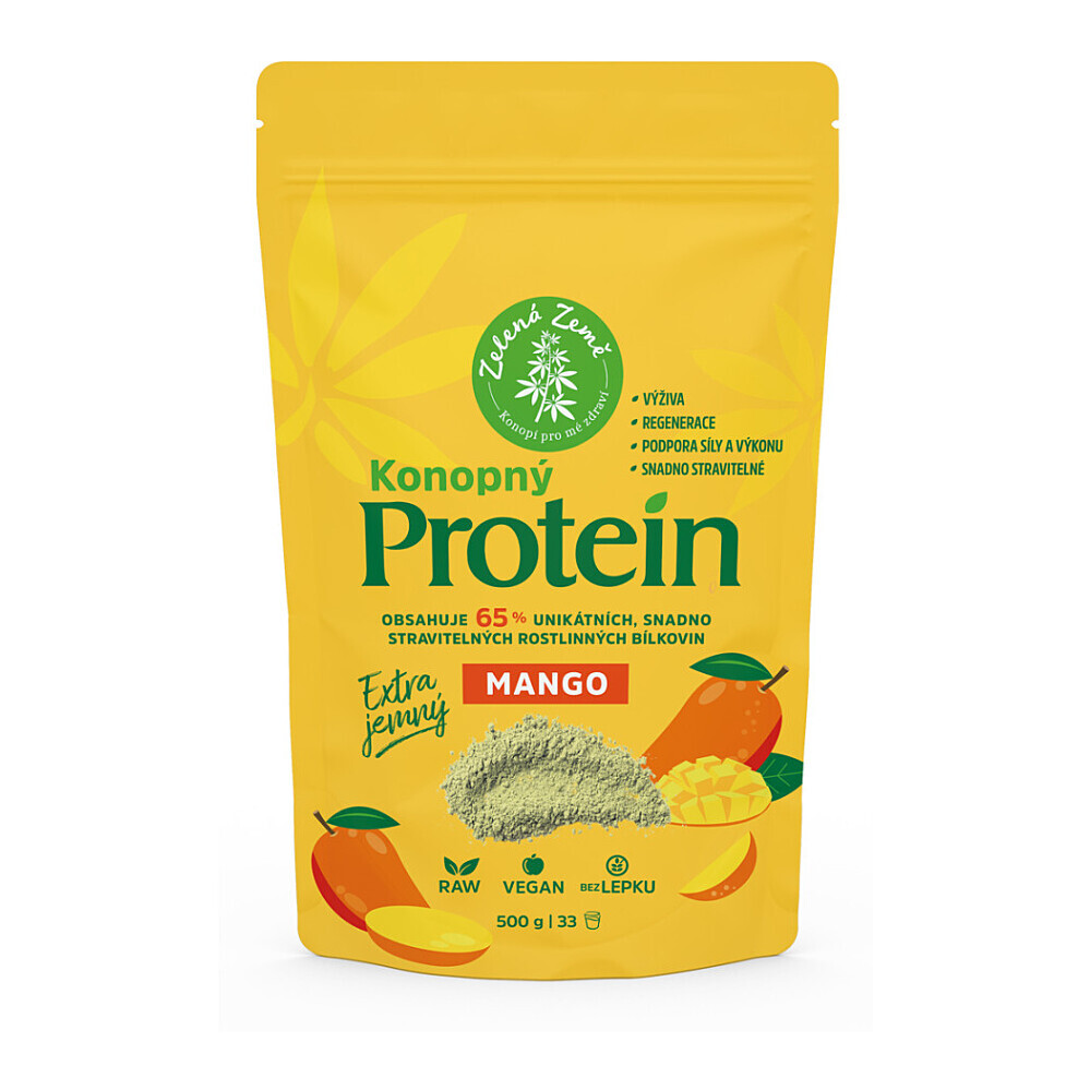 ZELENÁ KRAJINA Konopný proteín extra jemný s mangom 500 g