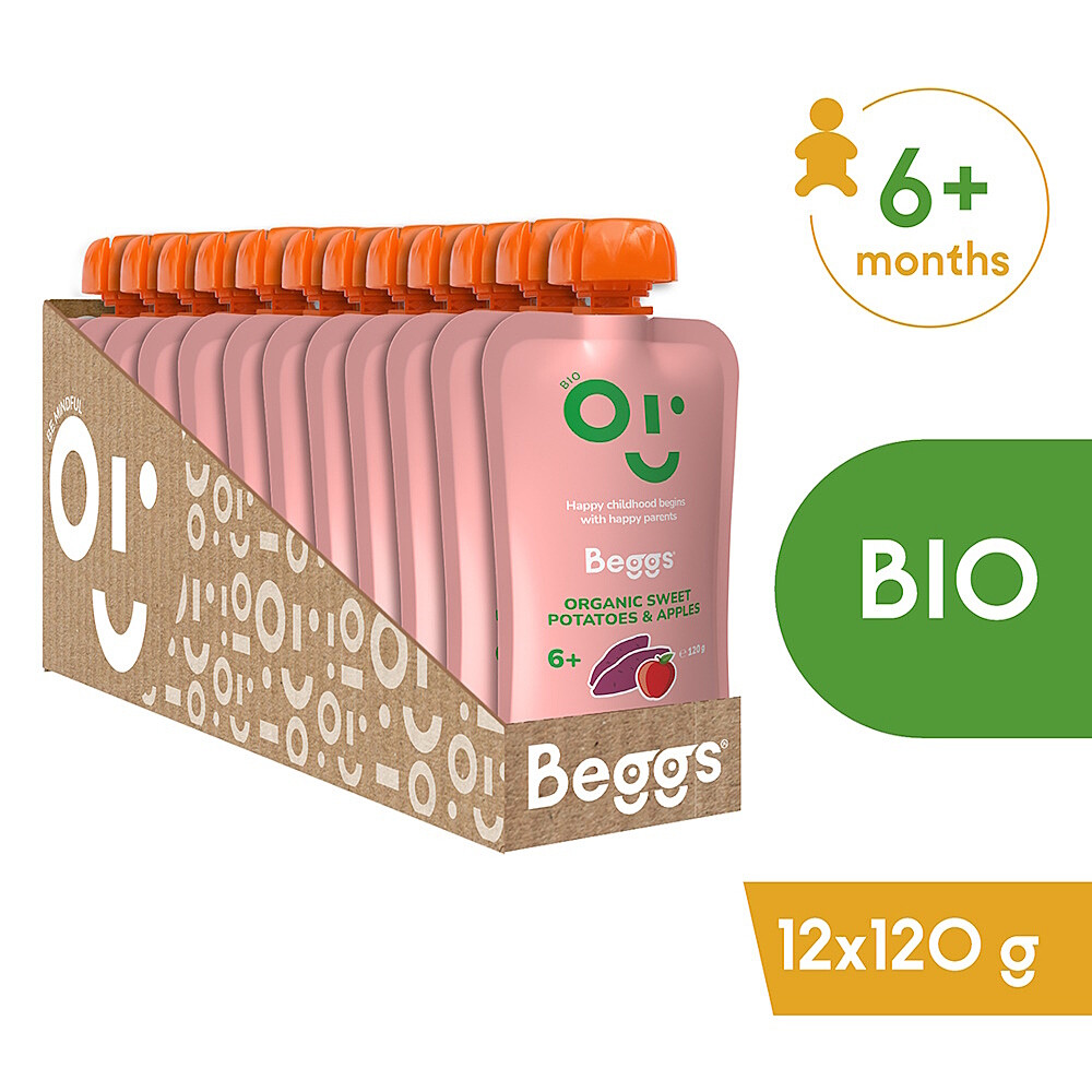 BEGGS Batáty a jablká BIO 12 kusov