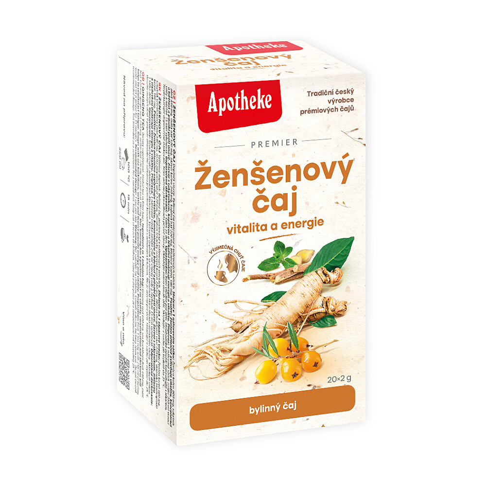 APOTHEKE Čaj ženšenový 30% 20 sáčkov