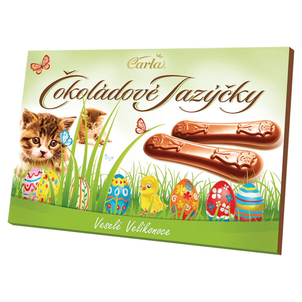 CARLA Čokoládové jazýčky mliečne Veľká noc 100 g