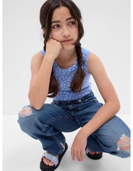 Detské vzorované tielko s logom