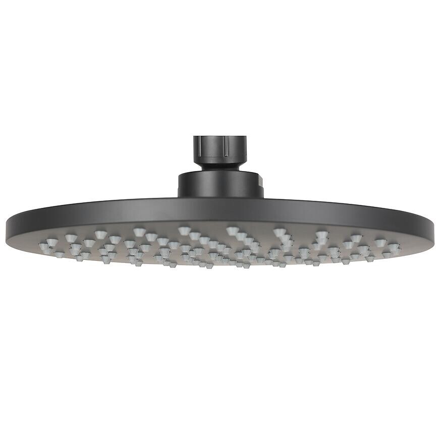 Sprchová hlavica Round Black 20 cm