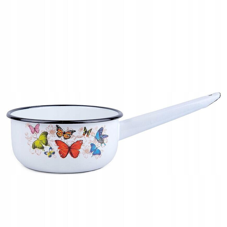 Hrniec s rukoväťou 16 cm 1,5 l motýle