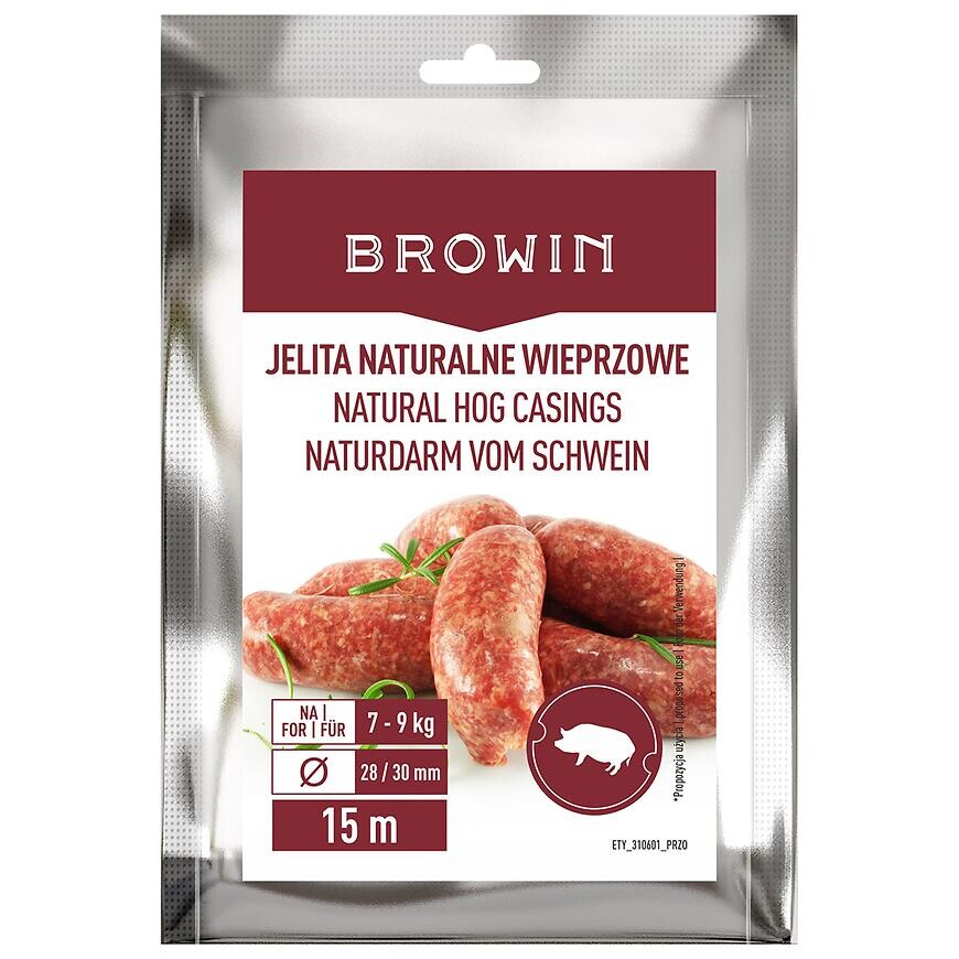 Prírodné bravčové črevá – kaliber 28/30mm – 15m