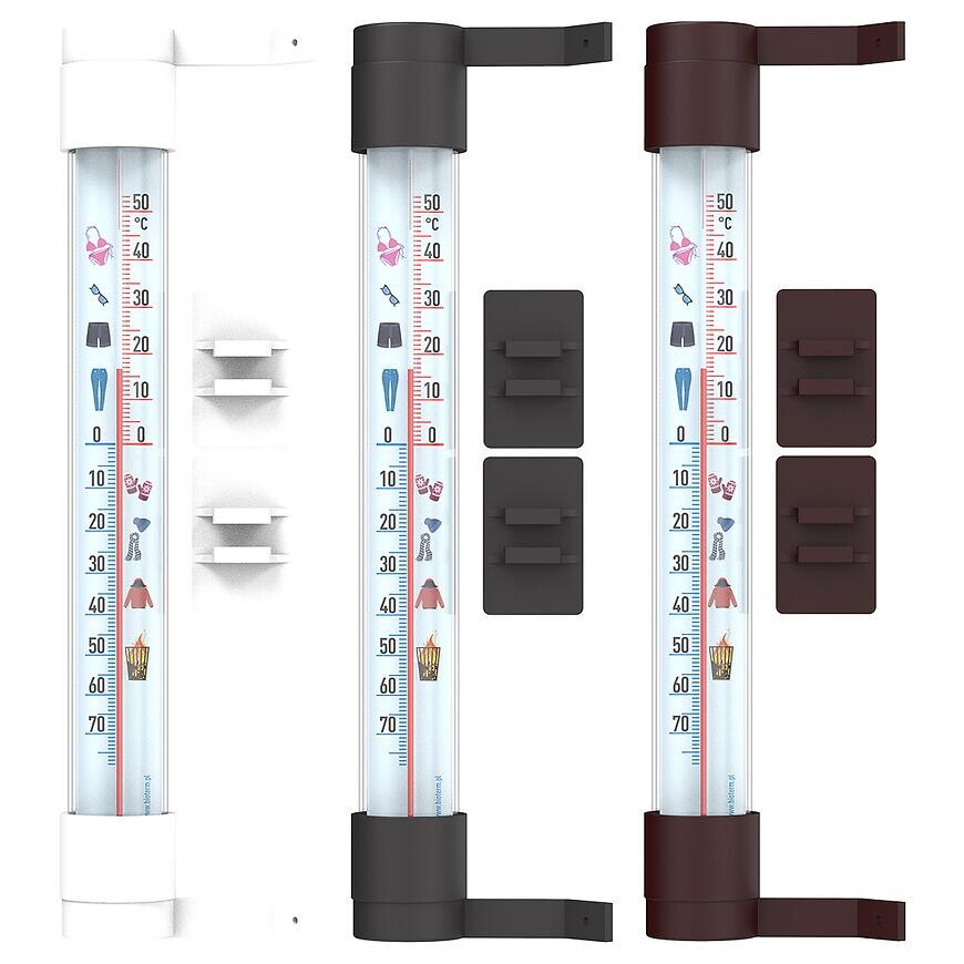 Vonkajší teplomer s grafikou – oblečenie (-50/50 °c) 23 cm mix