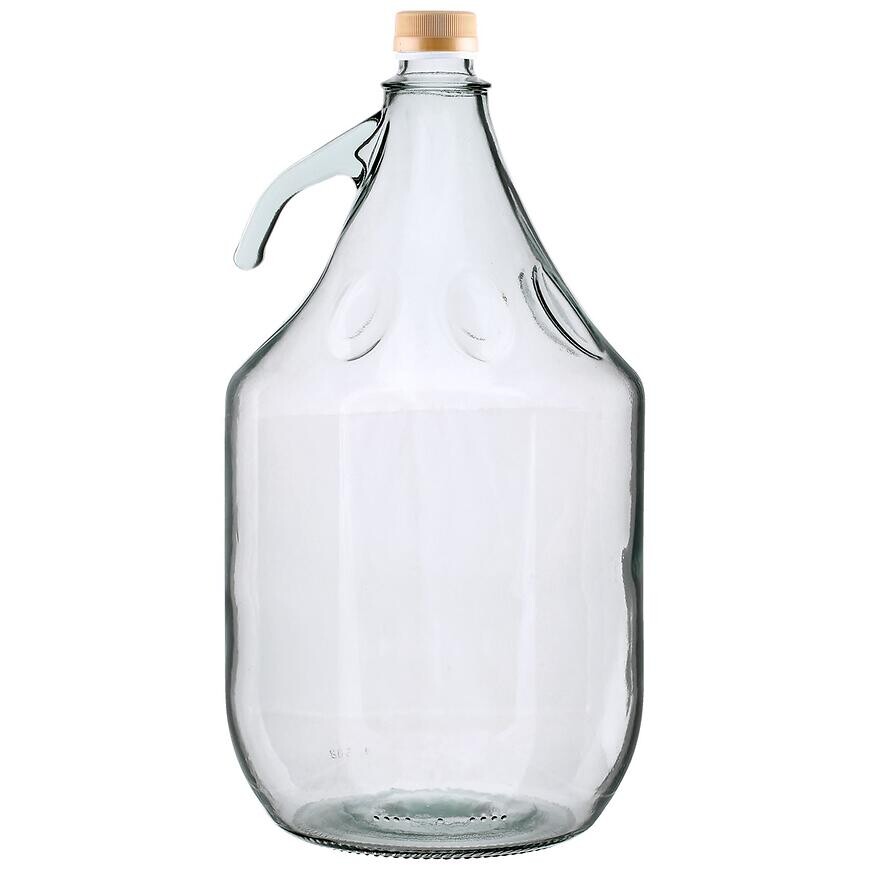 Demižón dama 5 l bez košíka s uzáverom na závit