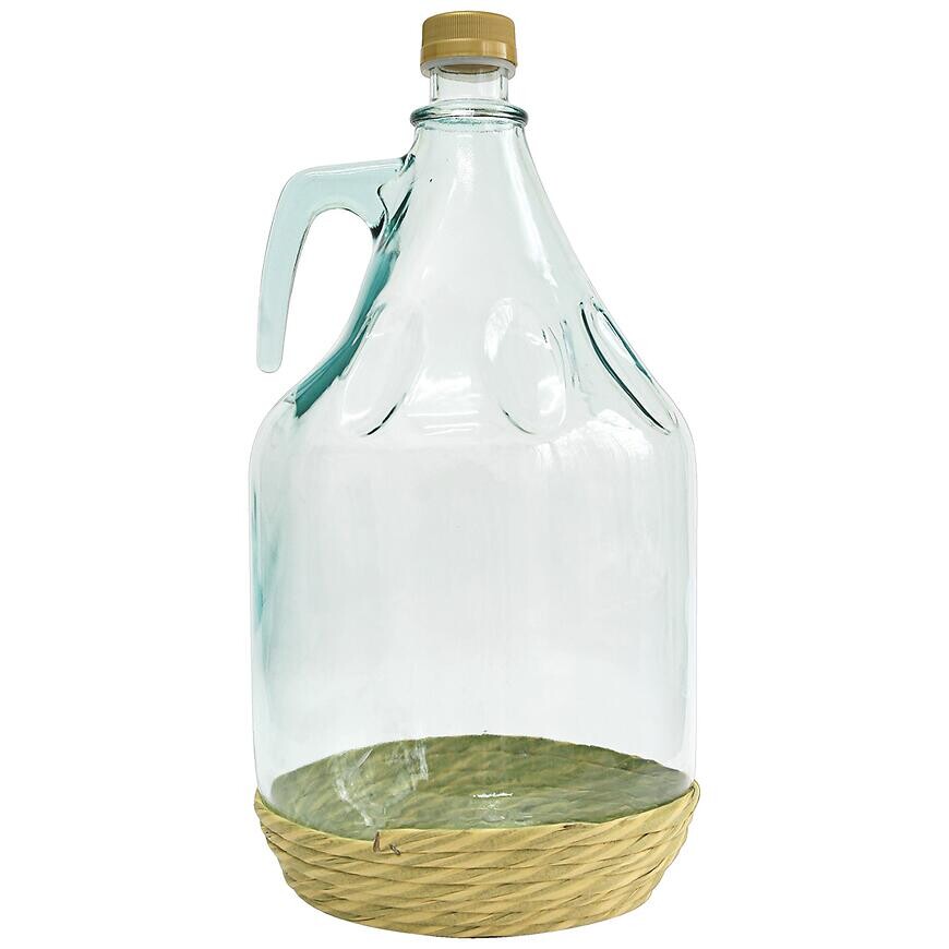 Demižón dama 5 l s výpletom s uzáverom na závit