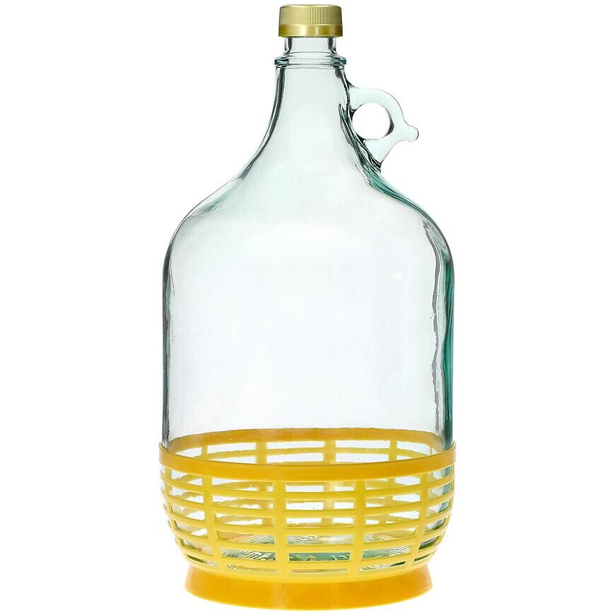 Demižón dama 5 l s košíkom a s uzáverom na závit