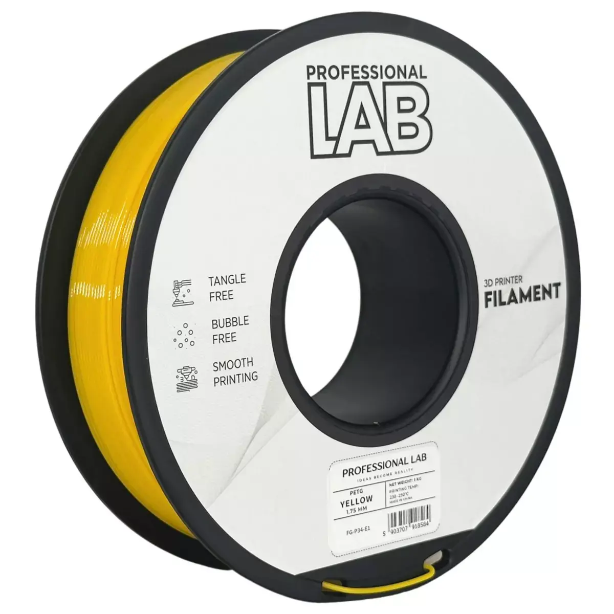 PETG filament Professional Lab - 1 kg žltý