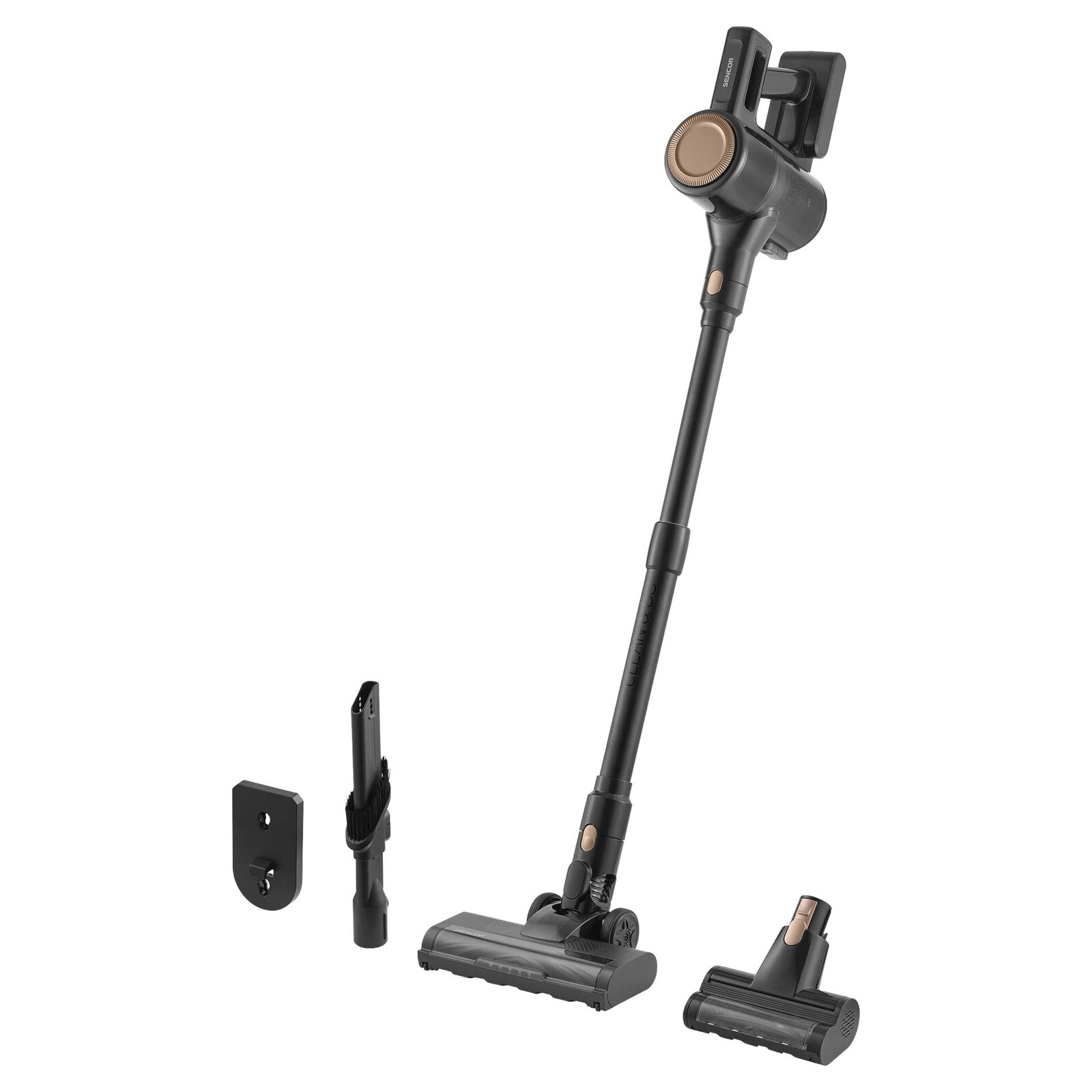 Sencor SVC 7222BK Tyčový vysávač Sencor 3 v 1 Digitálny motor 200 W - dlhodobý výkon, Batéria Li-Ion 22,2 V (2 600 mAh) - výdrž až 35 min, MULTI