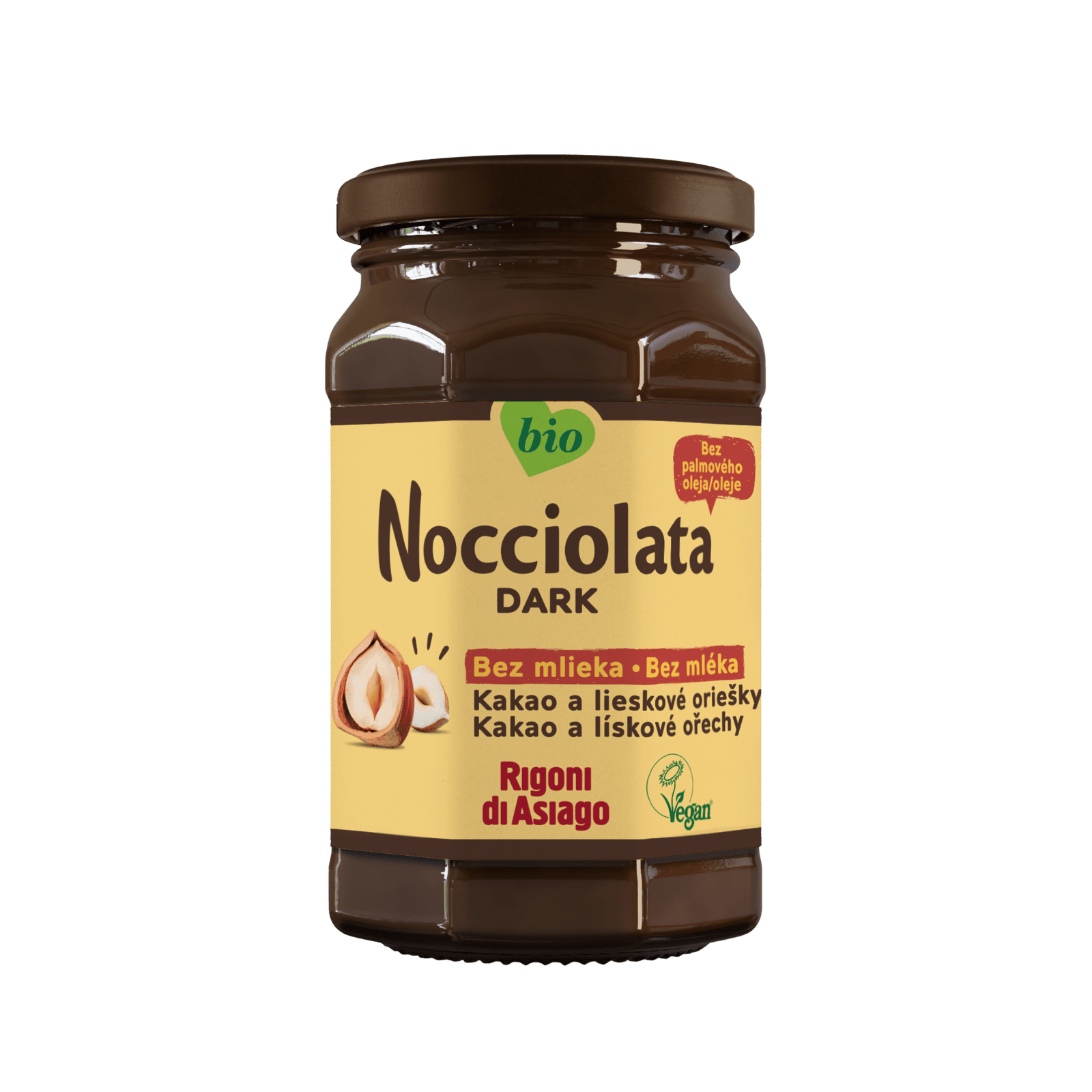 RIGONI DI ASIAGO Nocciolata BIO Dark lieskovooriešková nátierka bez mlieka 250 g