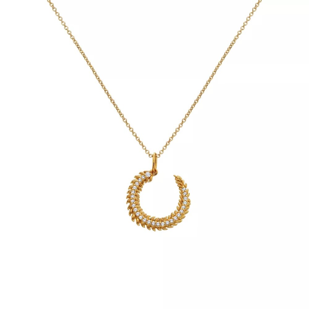 Hot Diamonds Pozlátený náhrdelník s diamantom a topazmi Selene DP1091