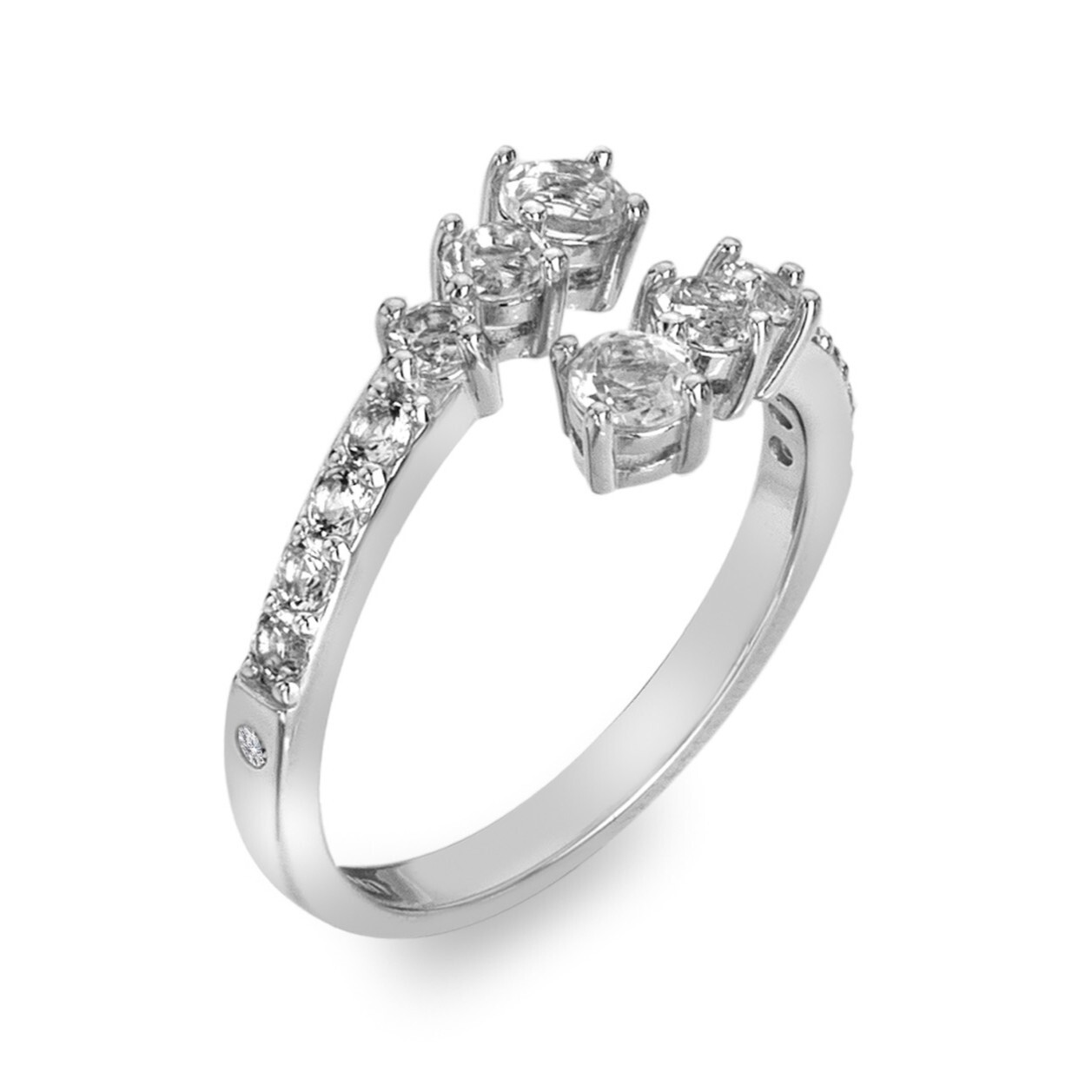 Hot Diamonds Otvorený strieborný prsteň s diamantom Tender DR305 55 mm