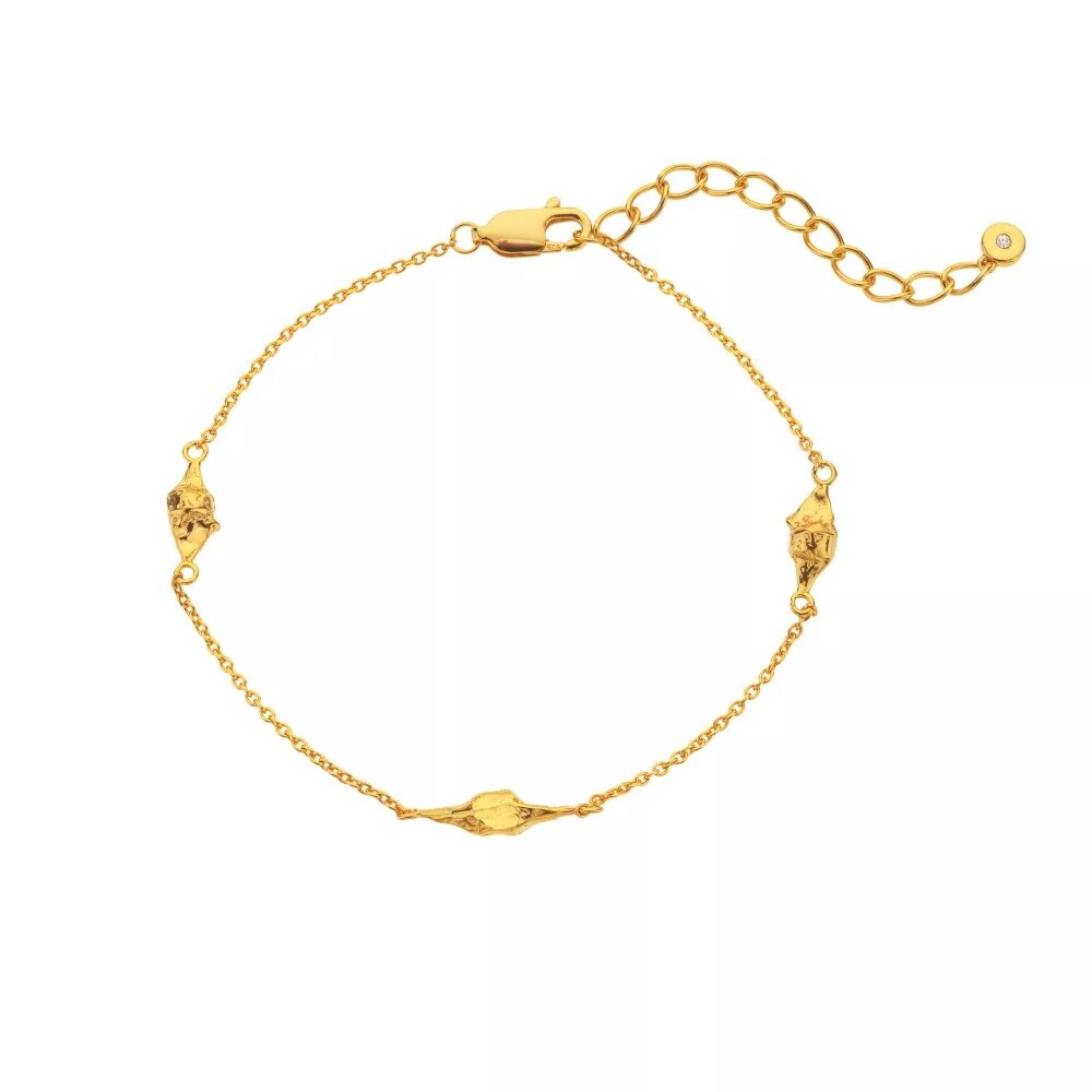 Hot Diamonds Elegantný pozlátený náramok s pravým diamantom Golden Edit Muse DL711