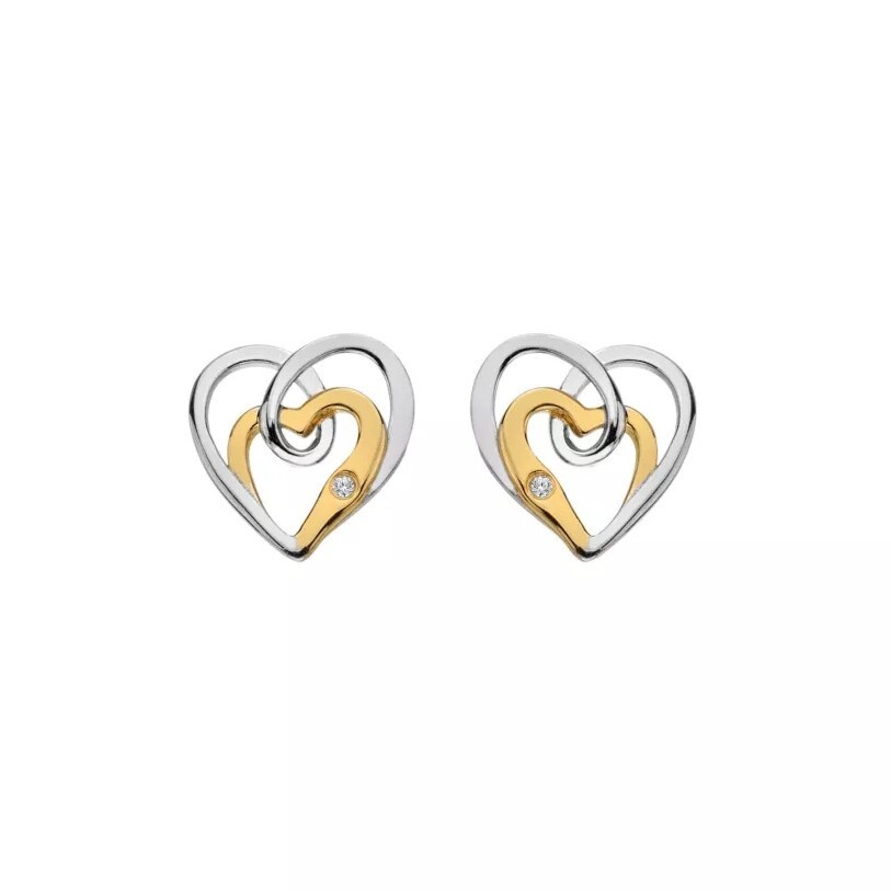 Hot Diamonds Dámske bicolor náušnice Heart DE847