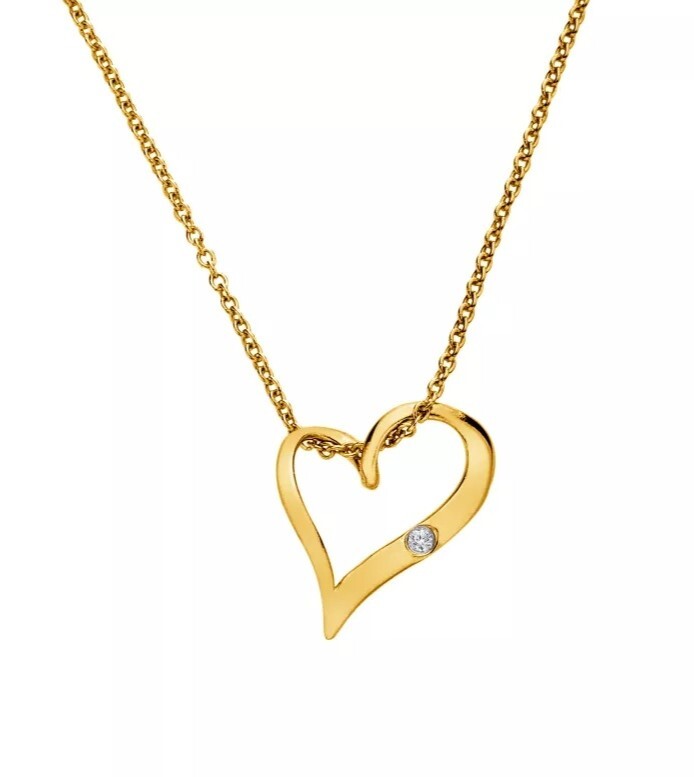 Hot Diamonds Pozlátený náhrdelník Hot Diamonds X Golden Edit Heart DP1088