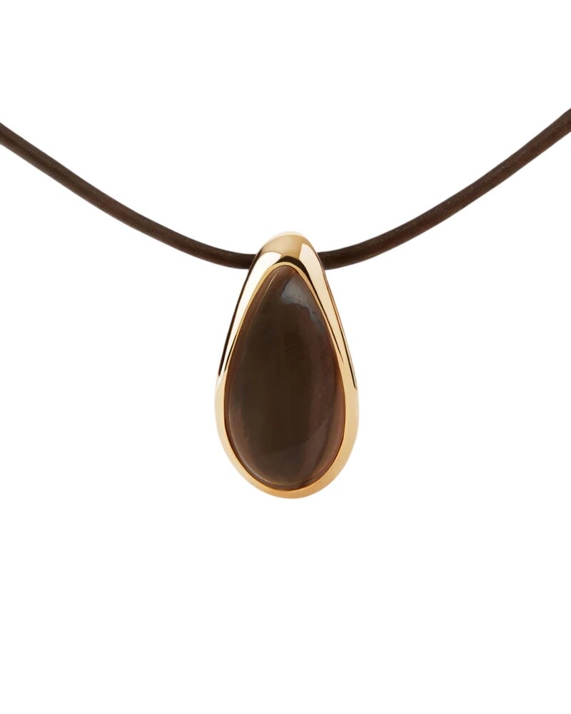 PDPAOLA Kožený náhrdelník so záhnedou Luna CO01-B52-U