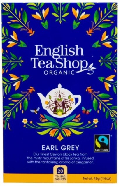 English Tea Shop Čierny čaj Earl Grey s bergamotom BIO 20 sáčkov