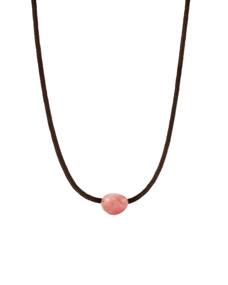 PDPAOLA Kožený náhrdelník s rodochrozitom Orion CO01-C27-U