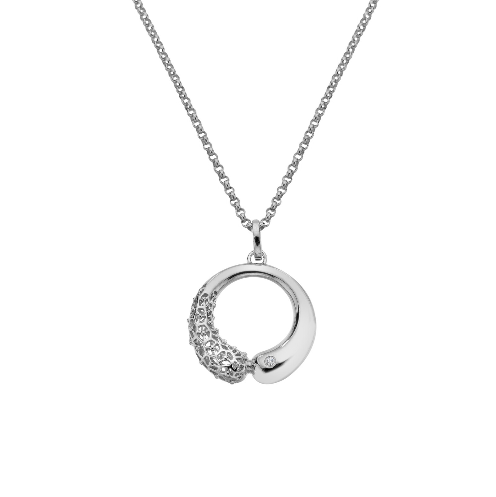 Hot Diamonds Originálny strieborný náhrdelník s diamantom Aster DP1092