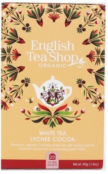 English Tea Shop Biely čaj s liči a kakaom BIO 20 sáčkov