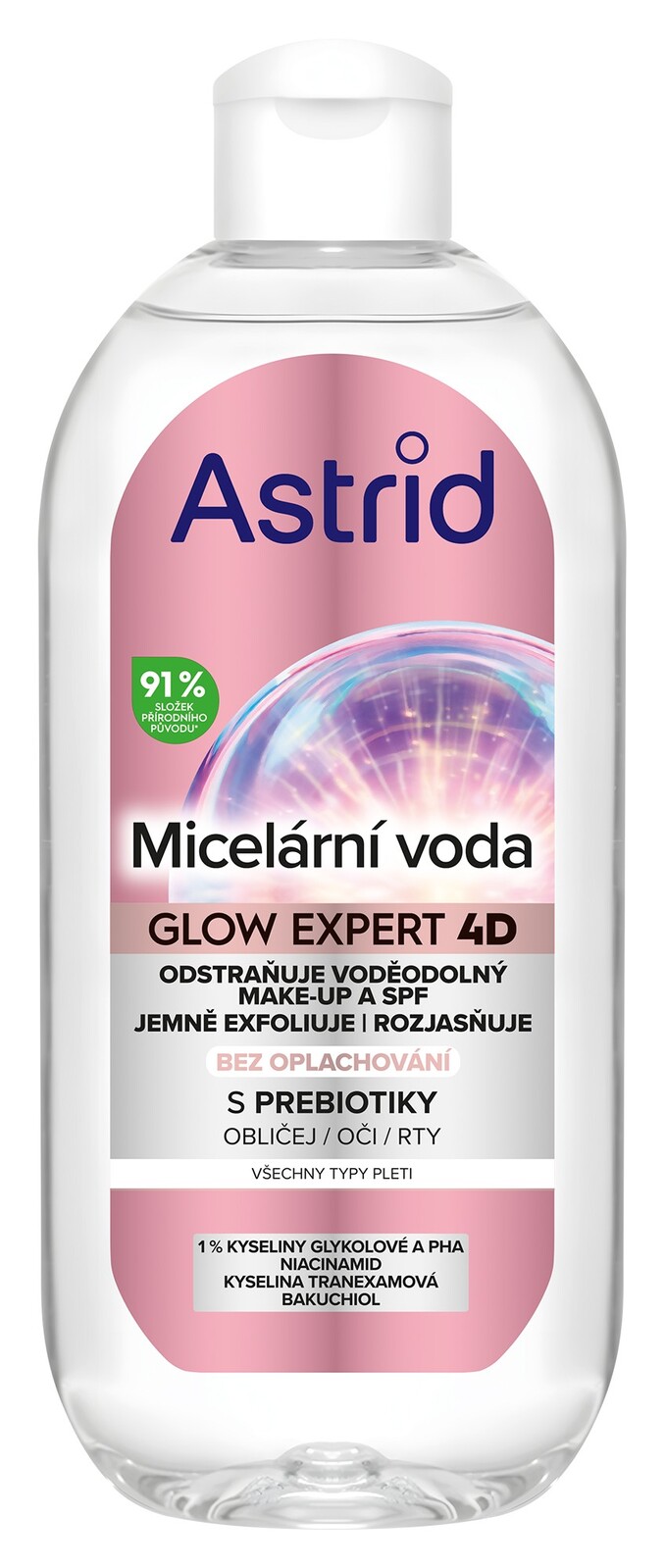 Astrid Micelárna voda na rozjasnenie pleti Glow Expert 400 ml