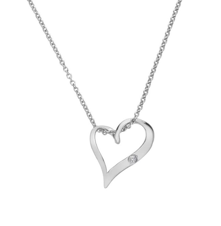 Hot Diamonds Strieborný náhrdelník s diamantom Heart DP1086
