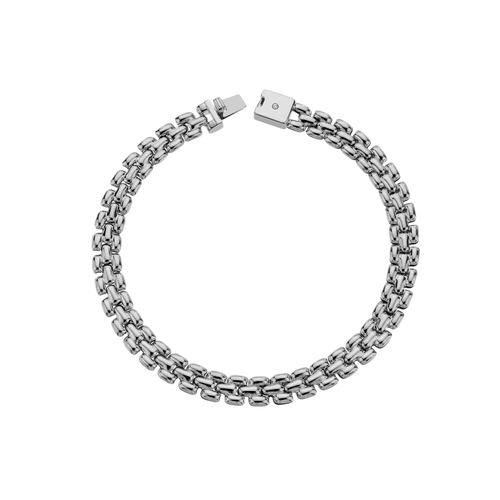 Hot Diamonds Elegantný strieborný náramok s diamantom Much Loved DL715