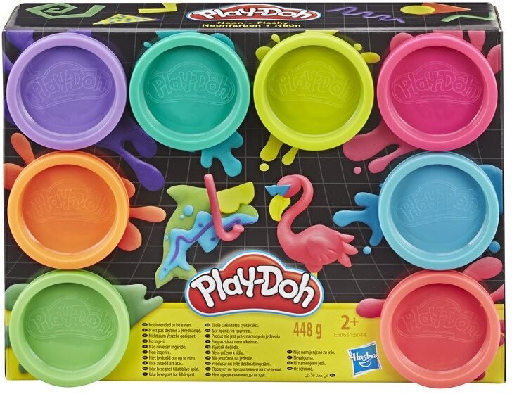Play-Doh Balenie 8 ks téglikov neónovej farby