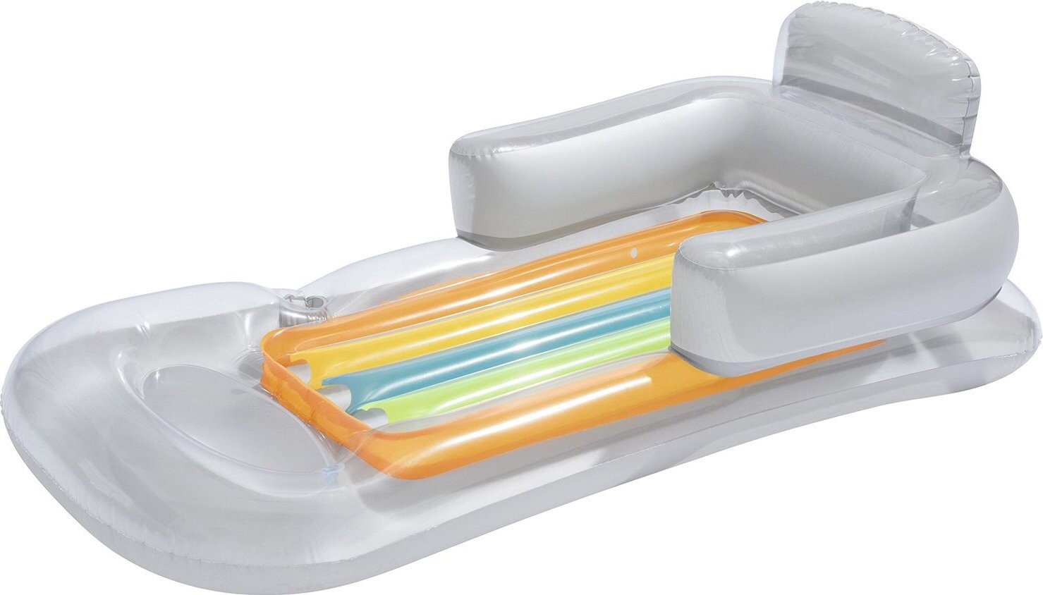 Bestway 43028 Nafukovací matrace, křeslo, lehátko, 161 × 84 cm, stříbrné