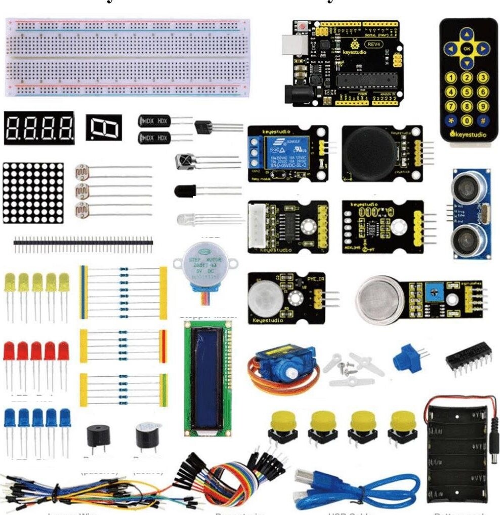 Keyestudio KS0074 Arduino vzdelávacia súprava pre Arduino začiatočníka (bez arduino základnej dosky)