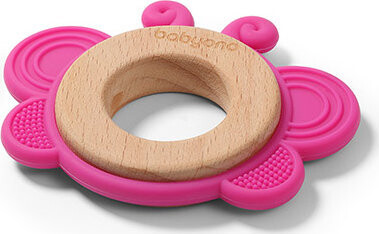 BabyOno dreveno-silikónové Butterfly