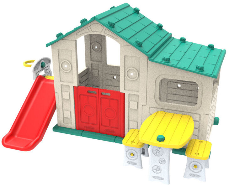 Ramiz ZOG.CHD-508G Dětský domeček s předsíňkou 4v1, zelená střecha