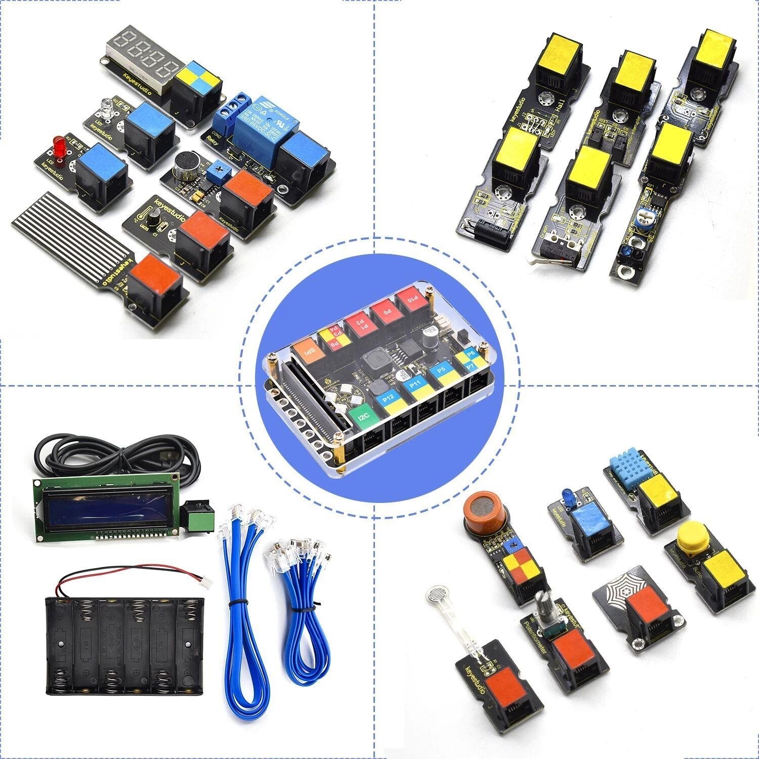Keyestudio KS4020 Arduino štartovacia súprava EASY PLUG Super pre BBC Microbot (bez hlavnej dosky)