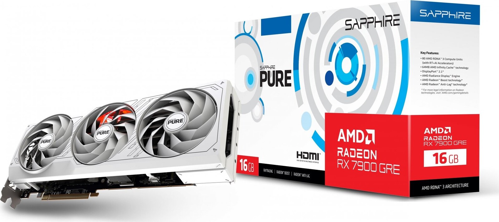 SAPPHIRE PURE Radeon RX 7900 GRE GAMING OC 16G