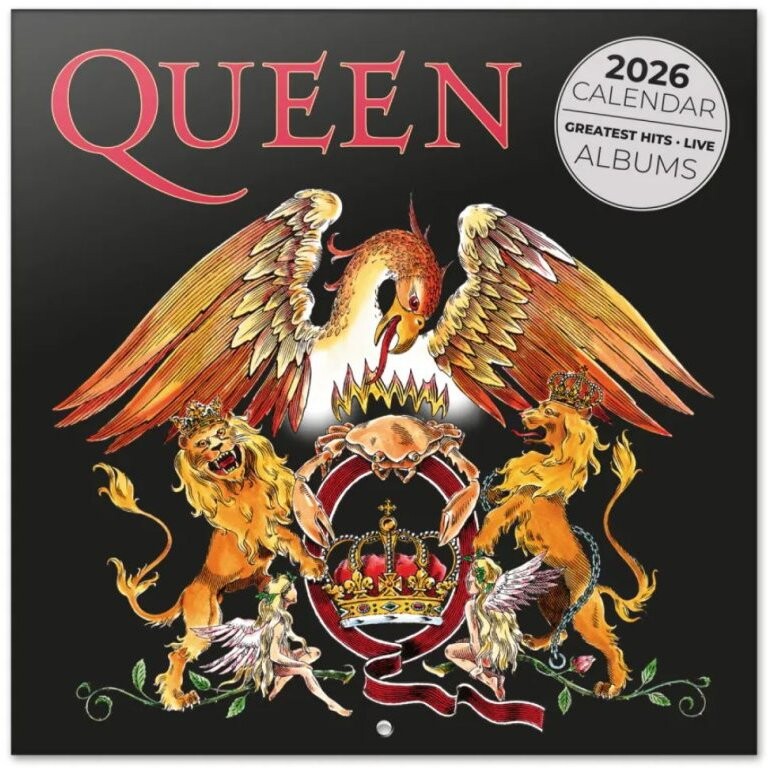 Hudba: Queen- Nástěnný kalendář 2026