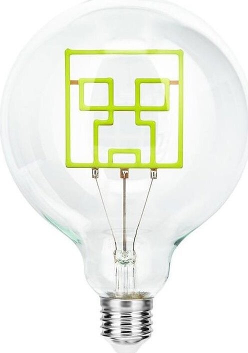 Minecraft: Creeper - neon LED žárovka 18 cm