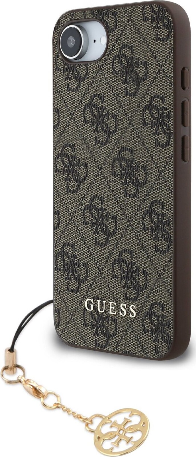 Guess 4G Charm Zadný Kryt pre iPhone 16e/17e Tone on Tone Brown