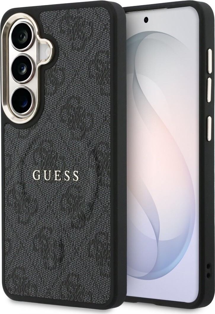 Guess PU Leather 4G Gold Frame Magnetic Zadný Kryt na Samsung Galaxy S26+ Black