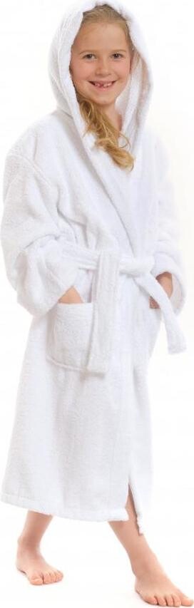 Interkontakt Detský župan s kapucňou biely, 2 – 4 roky