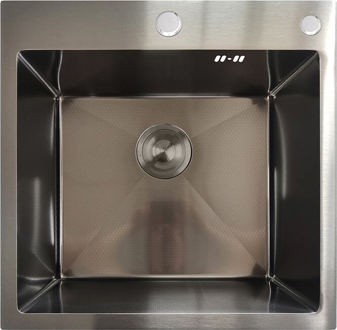 MIXXUS MH5050 Decor Graphite Nerezový dřez se sifonem, grafitový