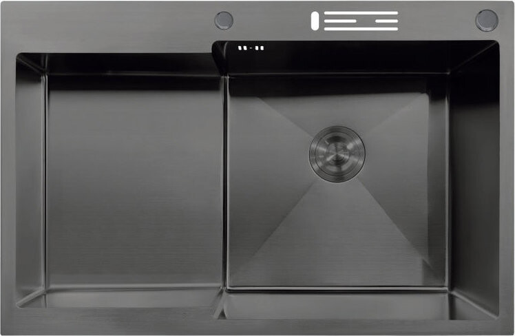 MIXXUS MH7849R-HK Graphite Nerezový dřez se sifonem, grafitový