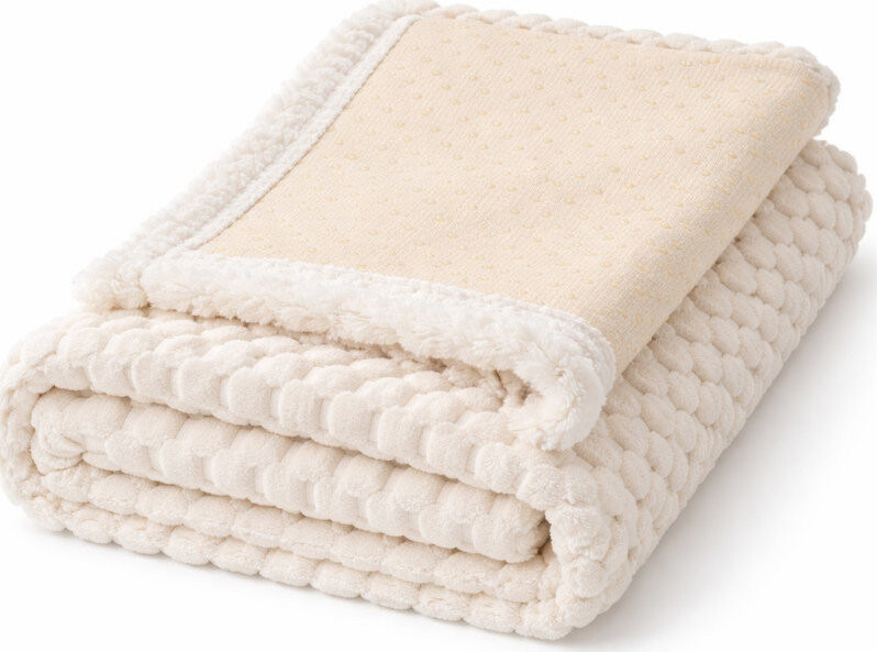 RealG RC-K-1181 Přehoz na pohovku elastický 70 × 70 cm, bílý