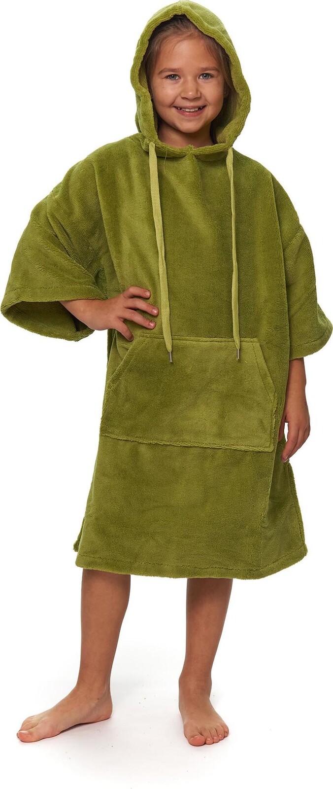 Interkontakt Detské surfové pončo, 60 × 80 cm, Olive Green