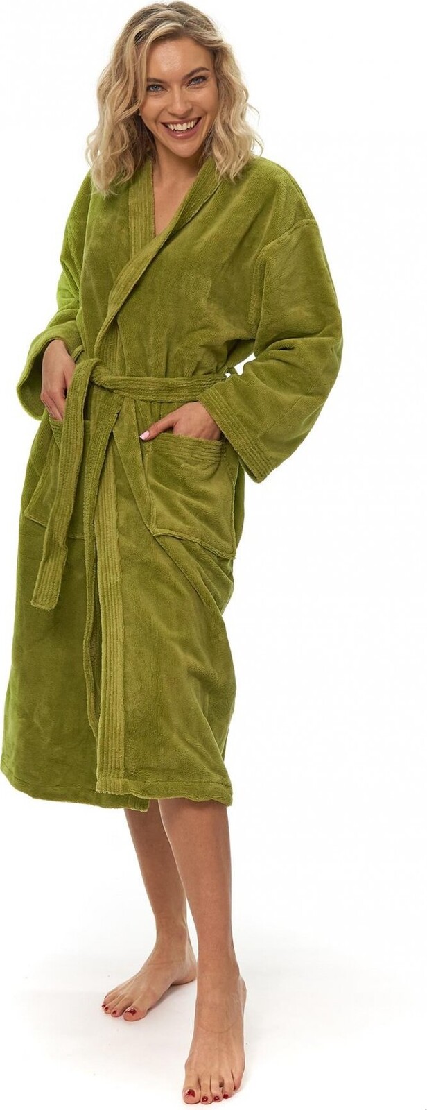 Interkontakt Dámský župan kimono Olive Green L
