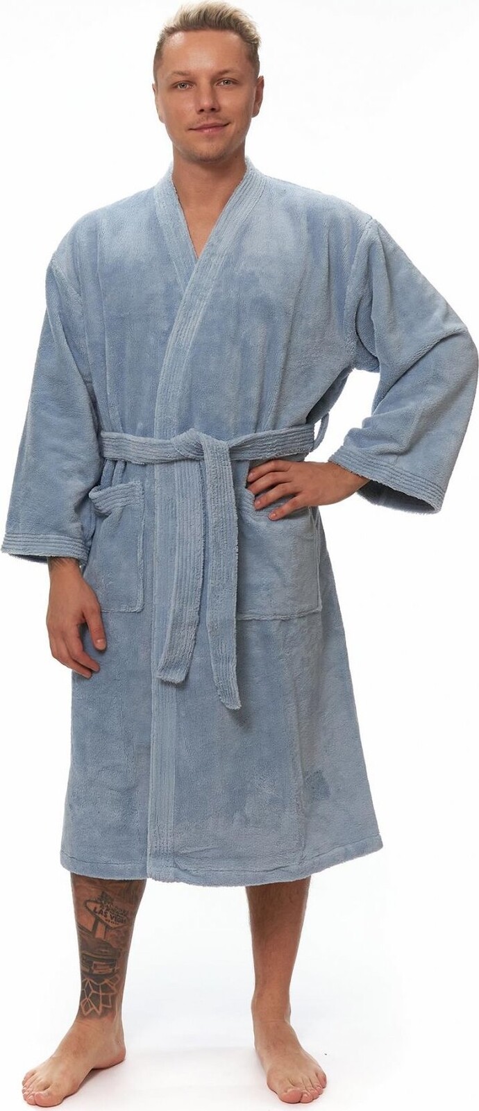 Interkontakt Pánský župan kimono Fog Blue XL