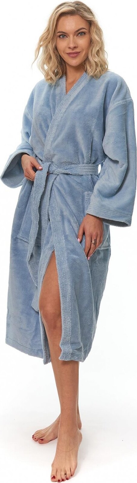 Interkontakt Dámský župan kimono Fog Blue L