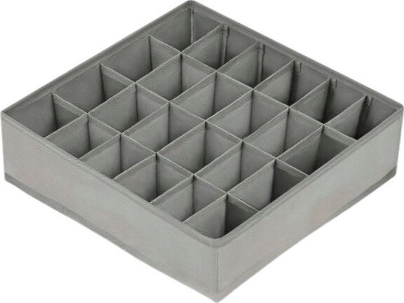 Verk 27380 Skládací organizér na spodní prádlo, 24 přihrádek, šedý